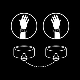 Additional view 9 of Fetish Submissive - Vegan Leather Handcuffs