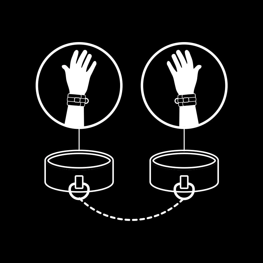 Additional view 9 of Fetish Submissive - Vegan Leather Handcuffs