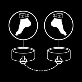 Additional view 9 of Fetish Submissive - Vegan Leather Ankle Cuffs