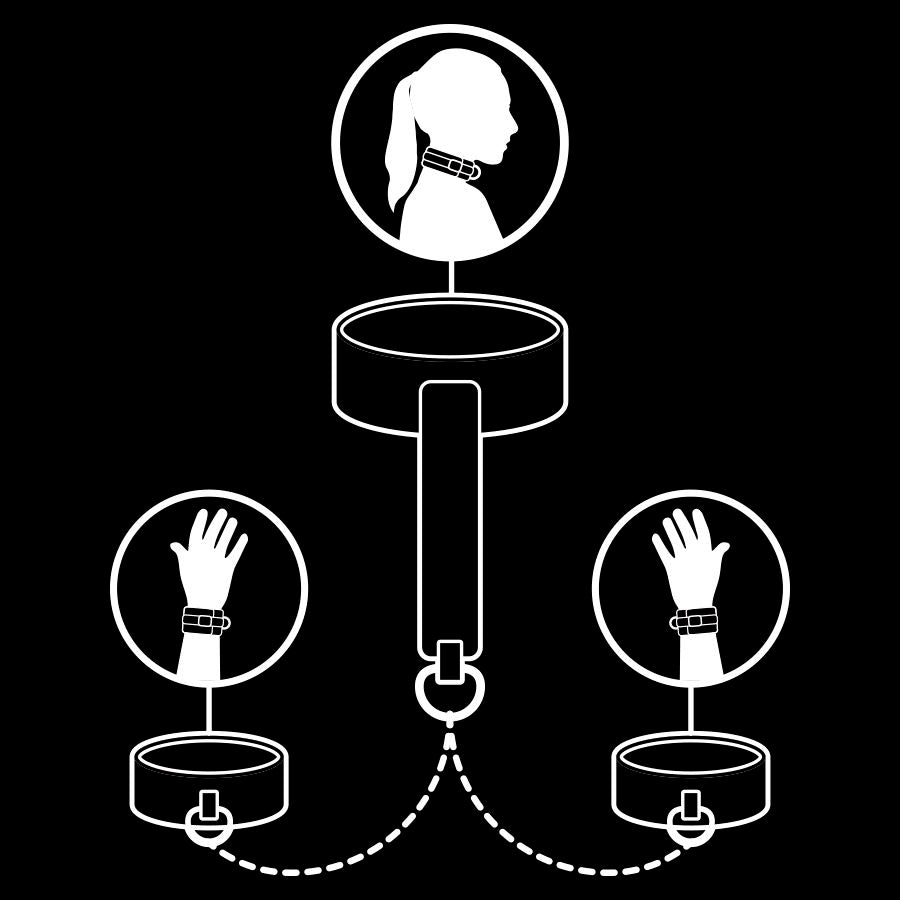 Fetish Submissive - Collar & Wrist Cuffs Set Secondary image