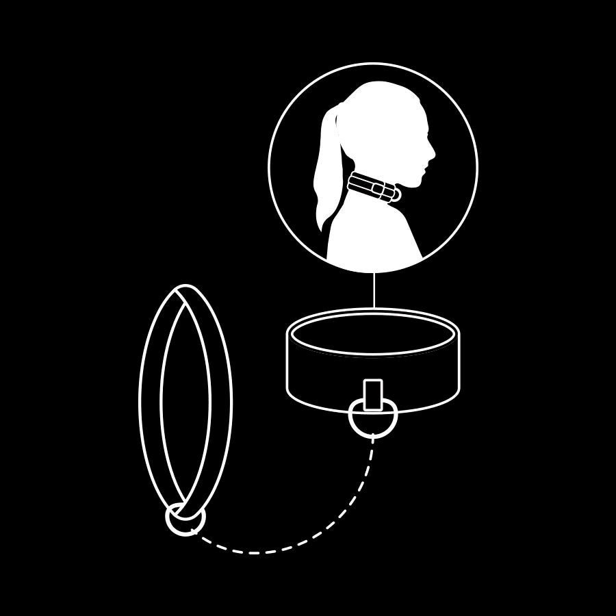 Additional view 12 of Fetish Submissive - Neoprene-Lined Chain Collar