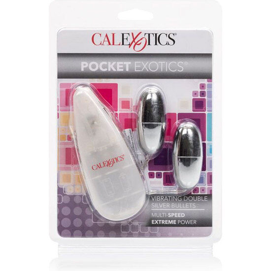 CalExotics Pocket Exotics - Vibrating Bullet Duo, Silver Main image