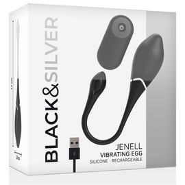 Black&Silver Jenell - Rechargeable Vibrating Egg, Black