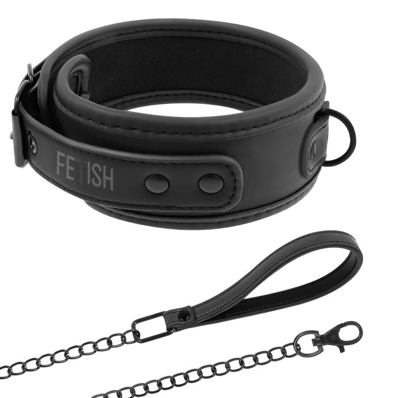 Additional view 3 of Fetish Submissive - Neoprene-Lined Chain Collar