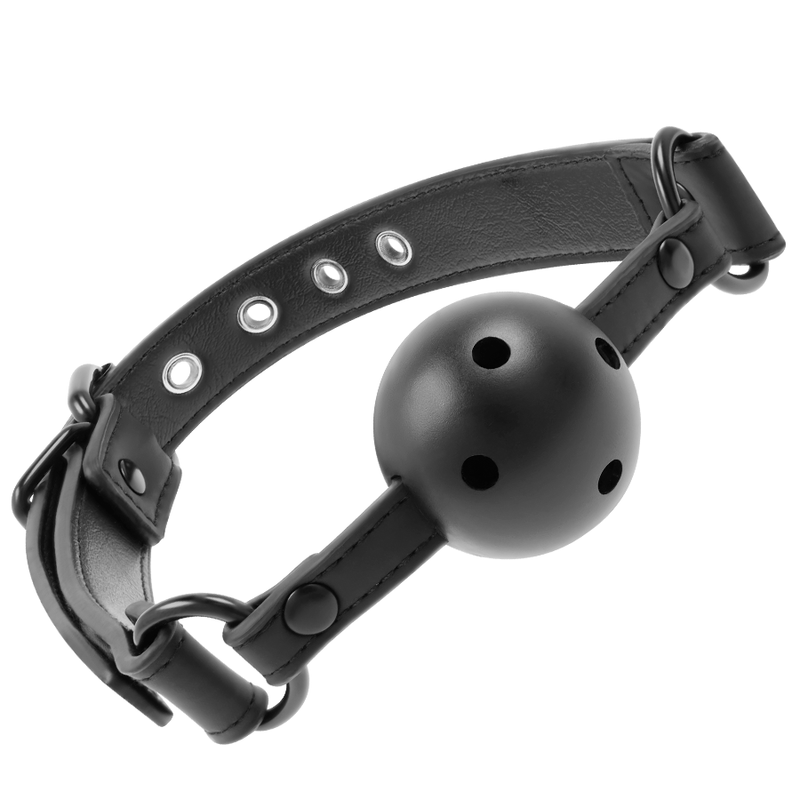 Additional view 4 of Fetish Submissive - Vegan Leather Breathable Gag