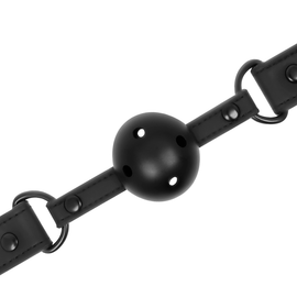 Additional view 3 of Fetish Submissive - Vegan Leather Breathable Gag