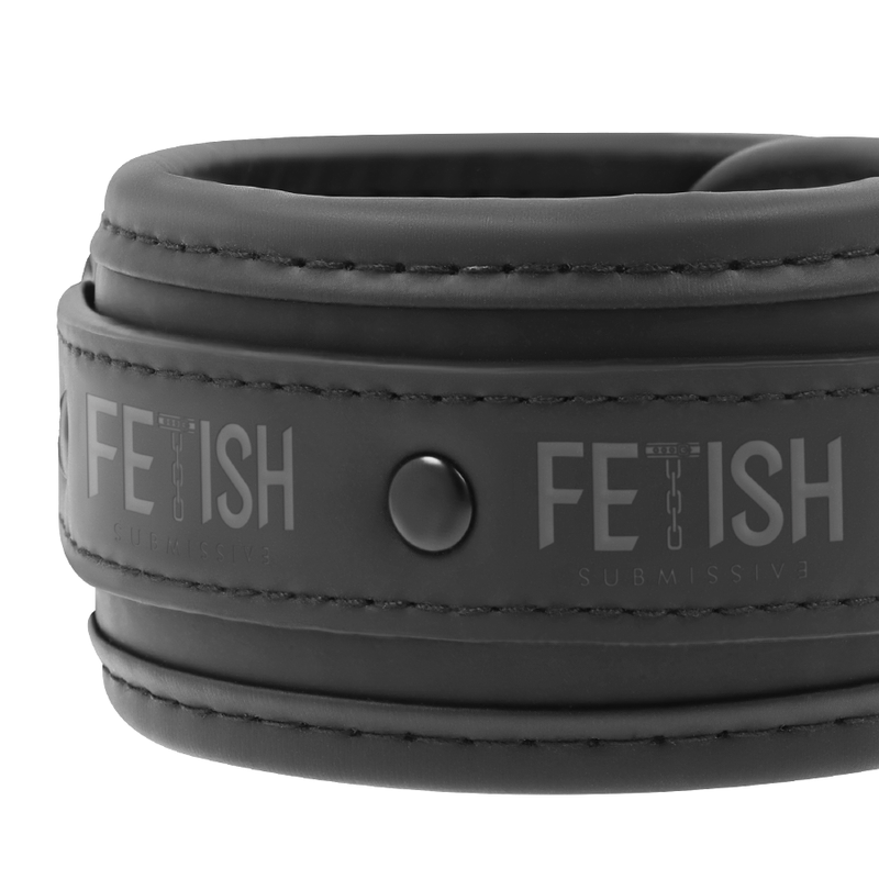 Additional view 5 of Fetish Submissive - Vegan Leather Collar & Cuffs Set