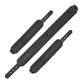 Additional view 6 of Fetish Submissive - Vegan Leather Collar & Cuffs Set