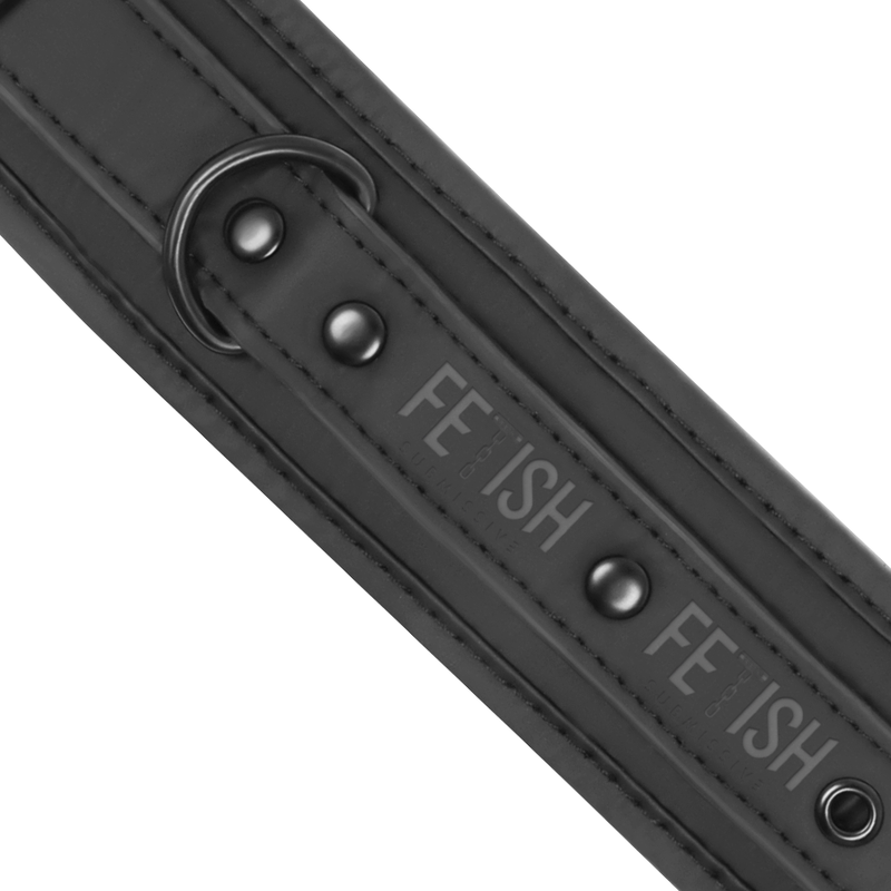 Additional view 8 of Fetish Submissive - Vegan Leather Collar & Cuffs Set