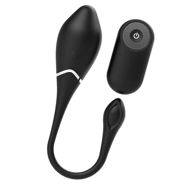 Additional view 4 of Black&Silver Jenell - Rechargeable Vibrating Egg, Black