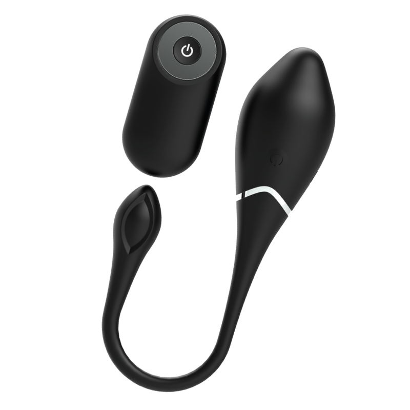 Additional view 5 of Black&Silver Jenell - Rechargeable Vibrating Egg, Black