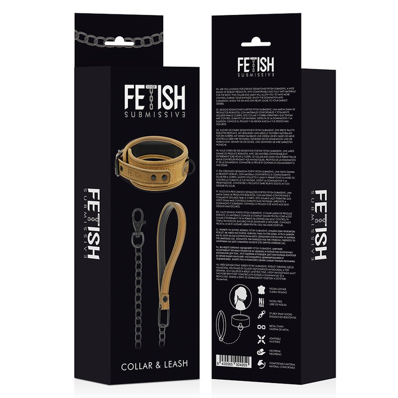 Additional view 2 of Fetish Submissive Origin - Collar & Cuffs Chain Set