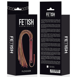 Additional view 2 of Fetish Submissive Dark Room - Vegan Leather Whip, 28 cm